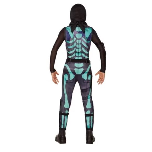 InSpirit Designs Kids' Fortnite Skull Trooper Green Halloween Costume M - Picture 3 of 10